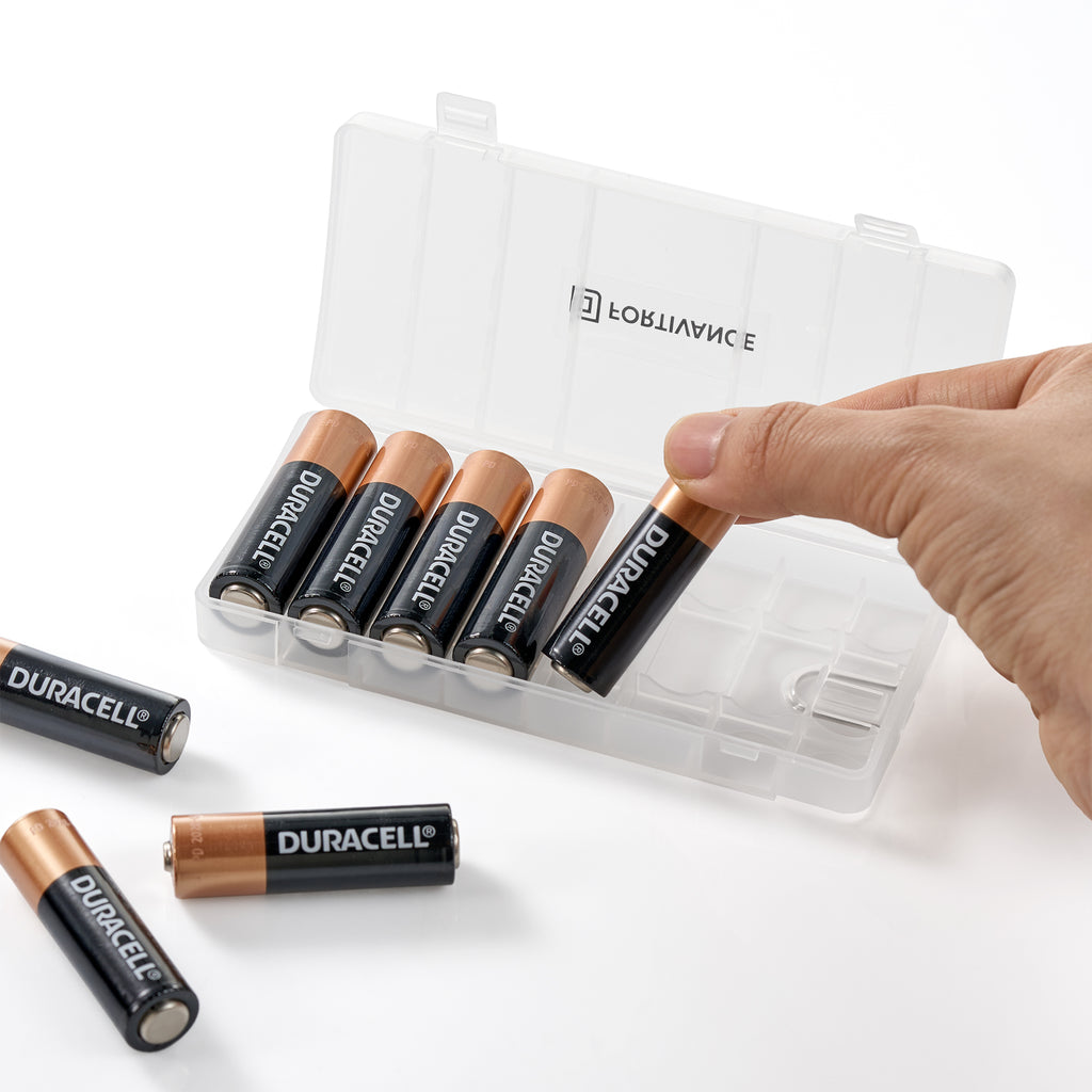 AA/AAA Battery Storage Box – 8 Cell Organiser Case